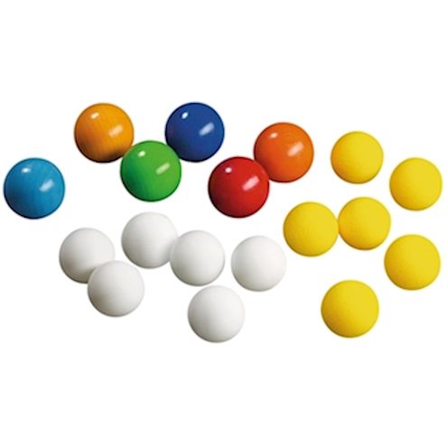 Holzkugeln, 6 Stk., Ø 4,6 cm