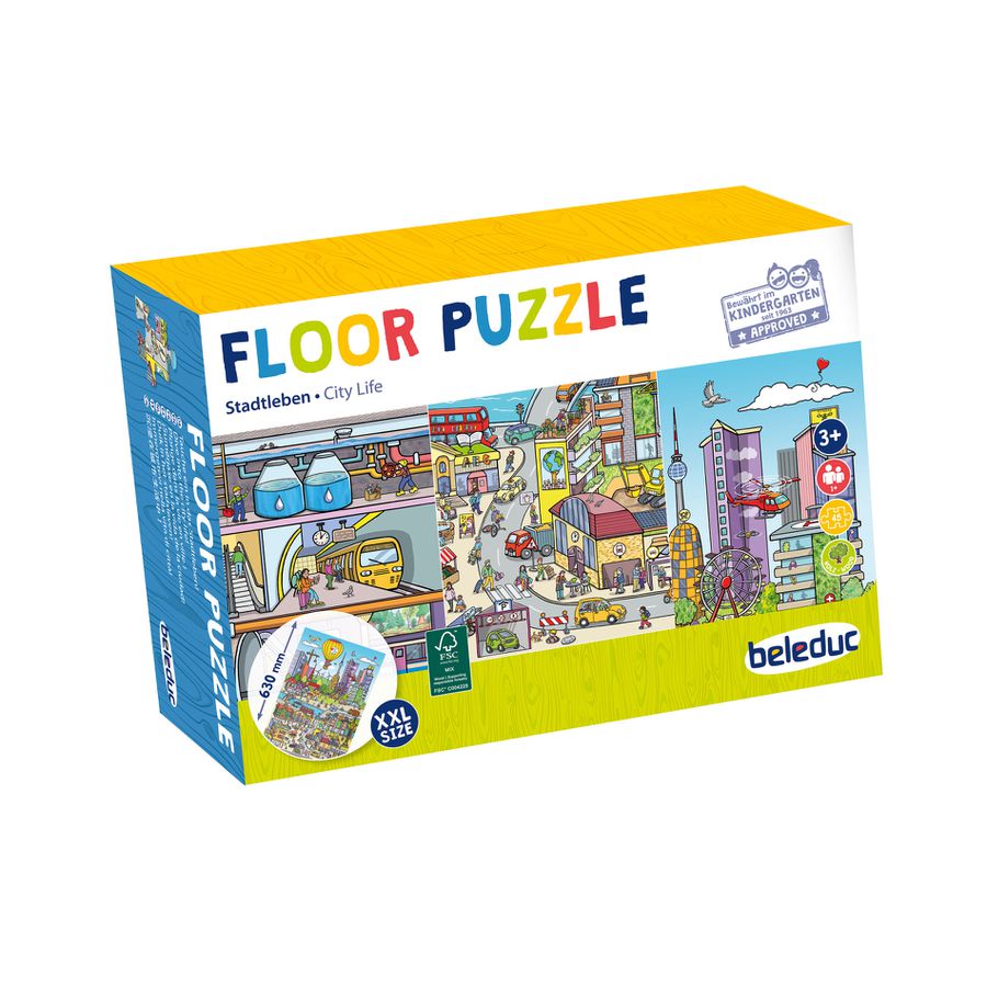 Bodenpuzzle Stadtleben 45 Teile