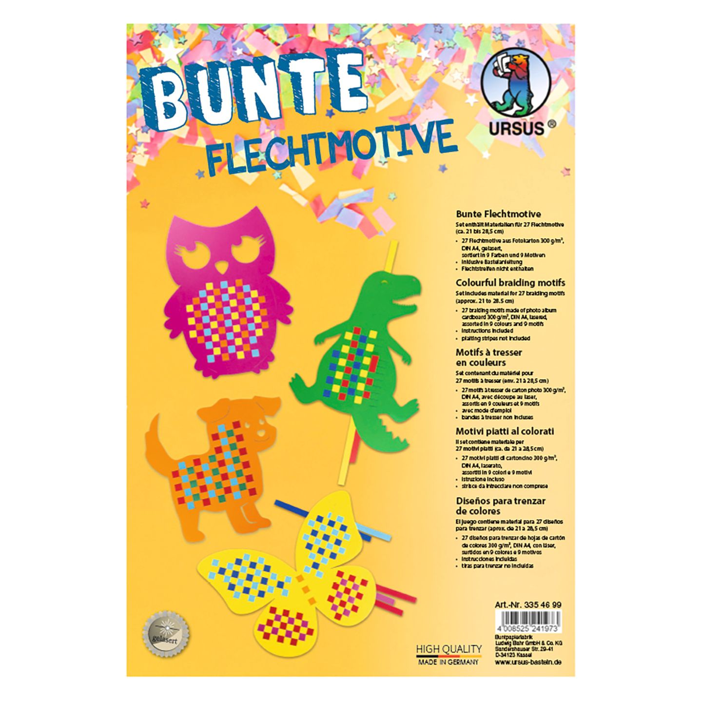 Bunte Flechtmotive, 27 Blatt