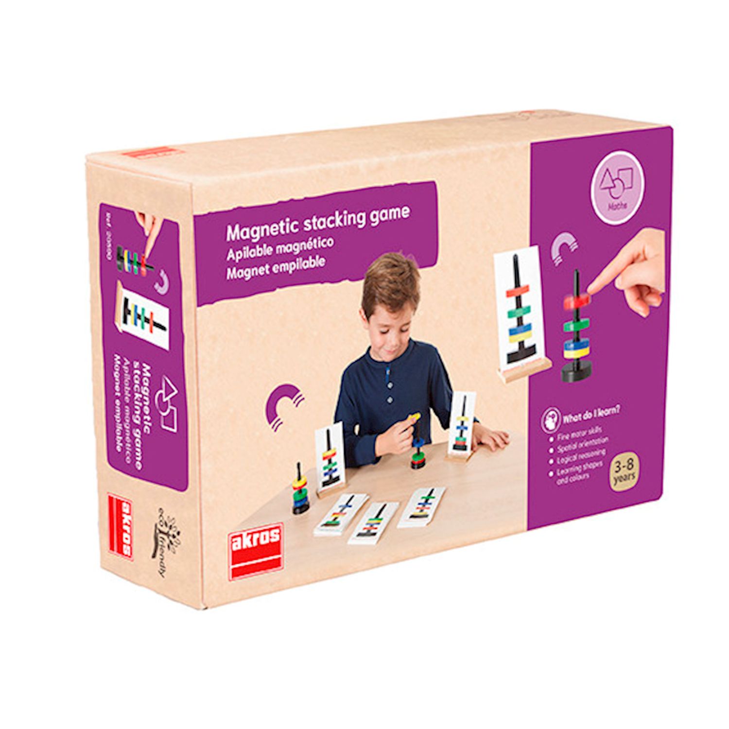 Magnet Stapel-Spiel mit Vorlagen
