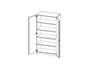 Doppeltürenschrank mit Sockel und 4 Einlegeböden, B 100 x H 190 x T 50 cm