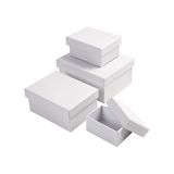 200.212.800 - Schachteln rechteckig, weiss 4er-Set