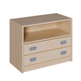 460.002.181K - Schrank mit 2 Schubladen, oben ein Fach, B 78 x H 60 x T 40 cm