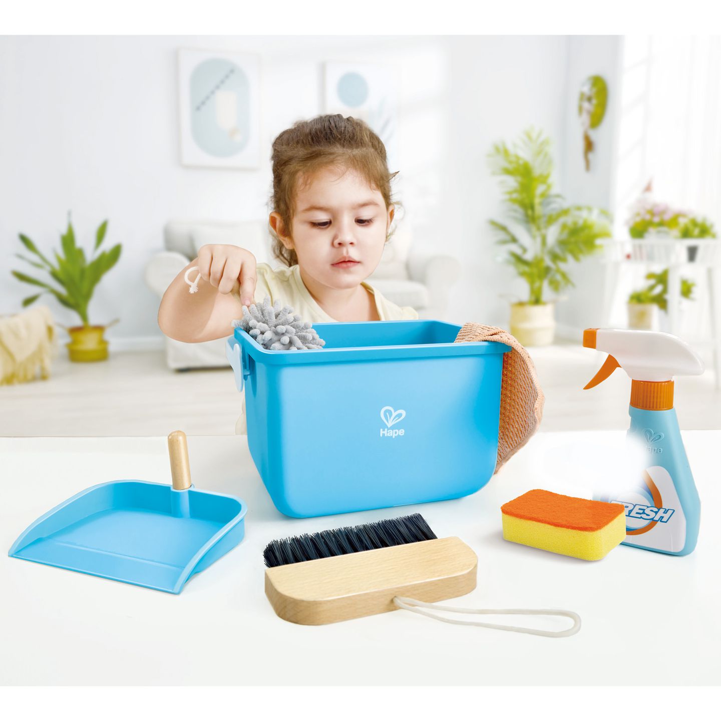 Spielzeug-Putzset mit Eimer