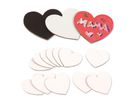 Magnet Leinwandherzen 12er Set