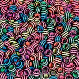 200.065.000 - Perlen gerillt schwarz-bunt, 500 g
