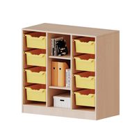 ErgoTray Regal mit Rollen, mit 8 hohen Boxen, B 104,5 x H 100 x T 40 cm