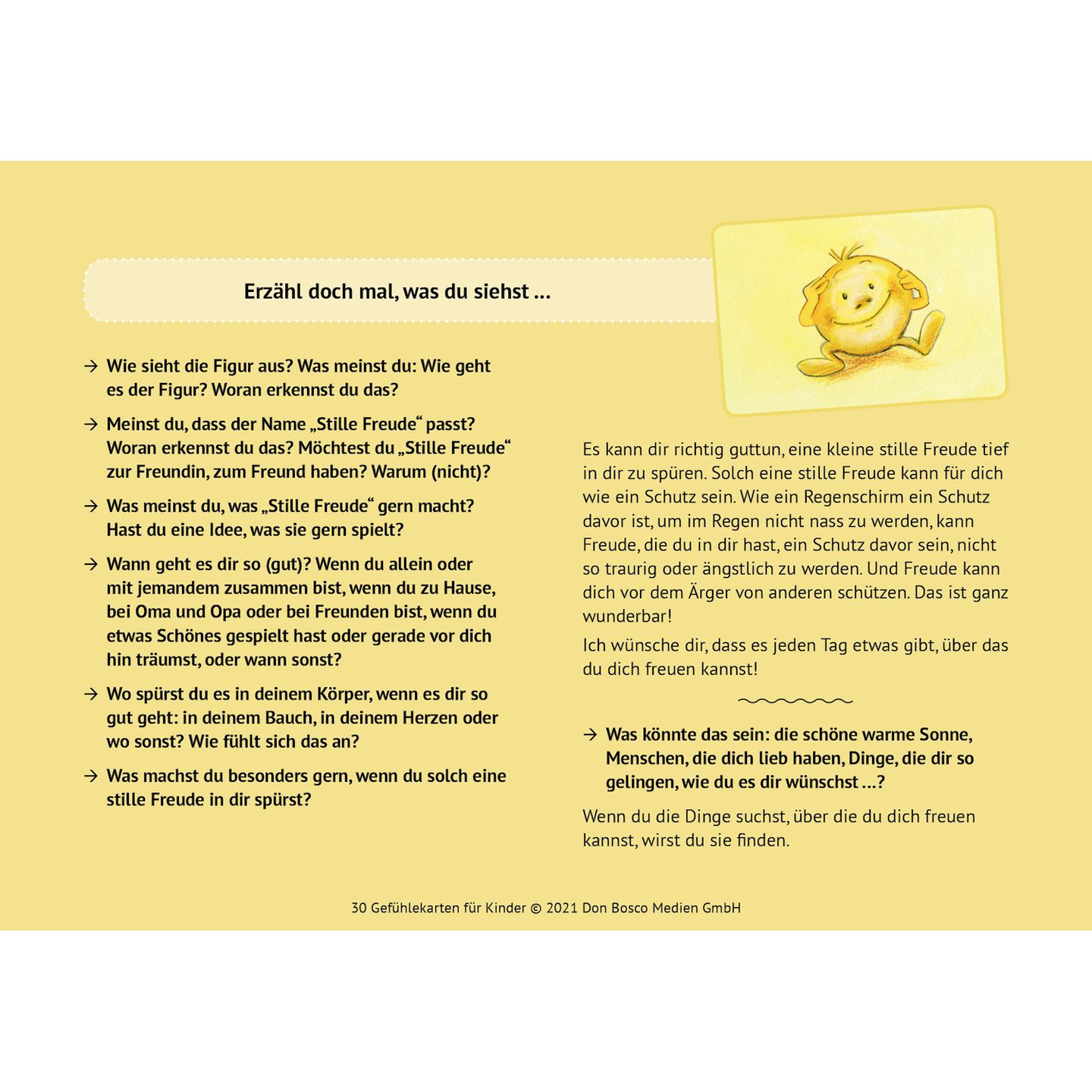 30 Gefühlekarten für Kinder