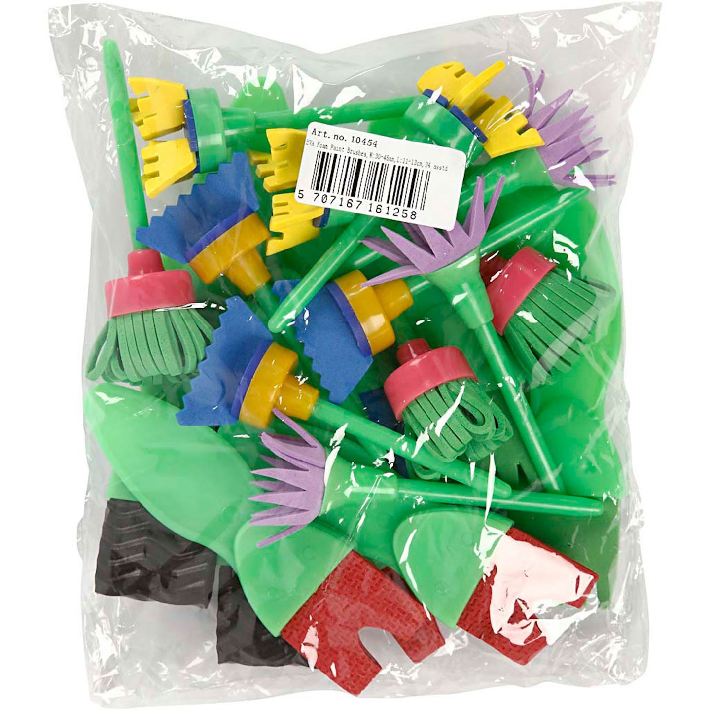 Moosgummi-Strukturpinsel 24 Stk.