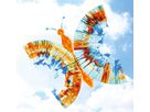 Folie transparent, 50 Blatt zu Farbschleuder Flying Colors