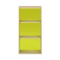 Pureo Regalschrank offen mit Acrylrückwand Furnier, mit 2 Einlegeböden, B 50 x H 100 x T 42 cm