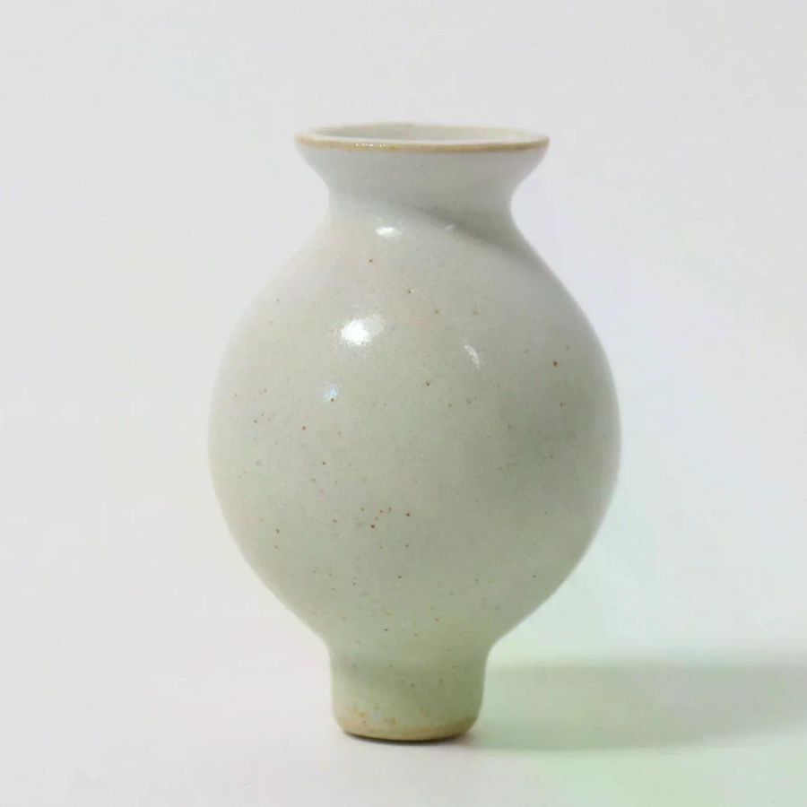 Steckfigur Vase weiss