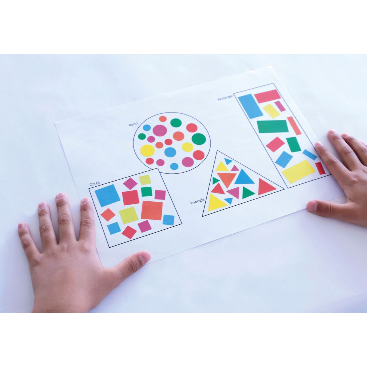 Geometrische Formen sortiert, Sticker, 20 Bogen, 1348 Stk.