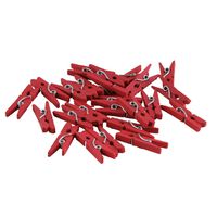 Holz-Klammern 25 mm, rot 50 Stück