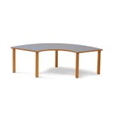 410.003.652K - Allround-Tisch Drittelkreis, B 173,2 x H 57,5 x T 80 cm, HPL-Belag, Gleiter