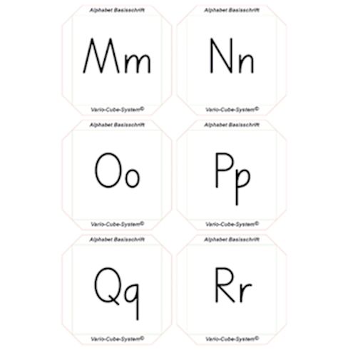 Einsteckkarten Alphabet Basisschrift, 5 Bogen