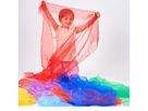 Regenbogen-Organza-Stoff