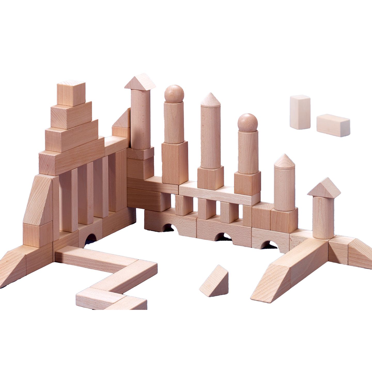 Basisbausteine natur, Set mittel 60 Teile