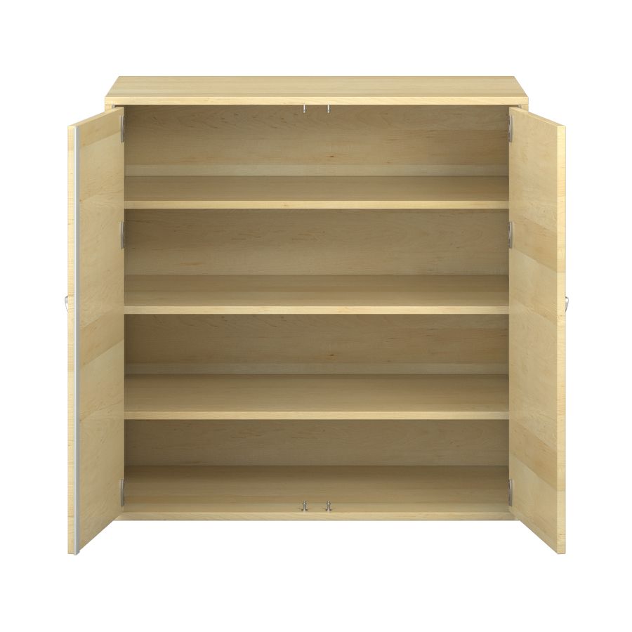Pureo Doppeltürenschrank Furnier, B 100 x H 100 x T 60 cm