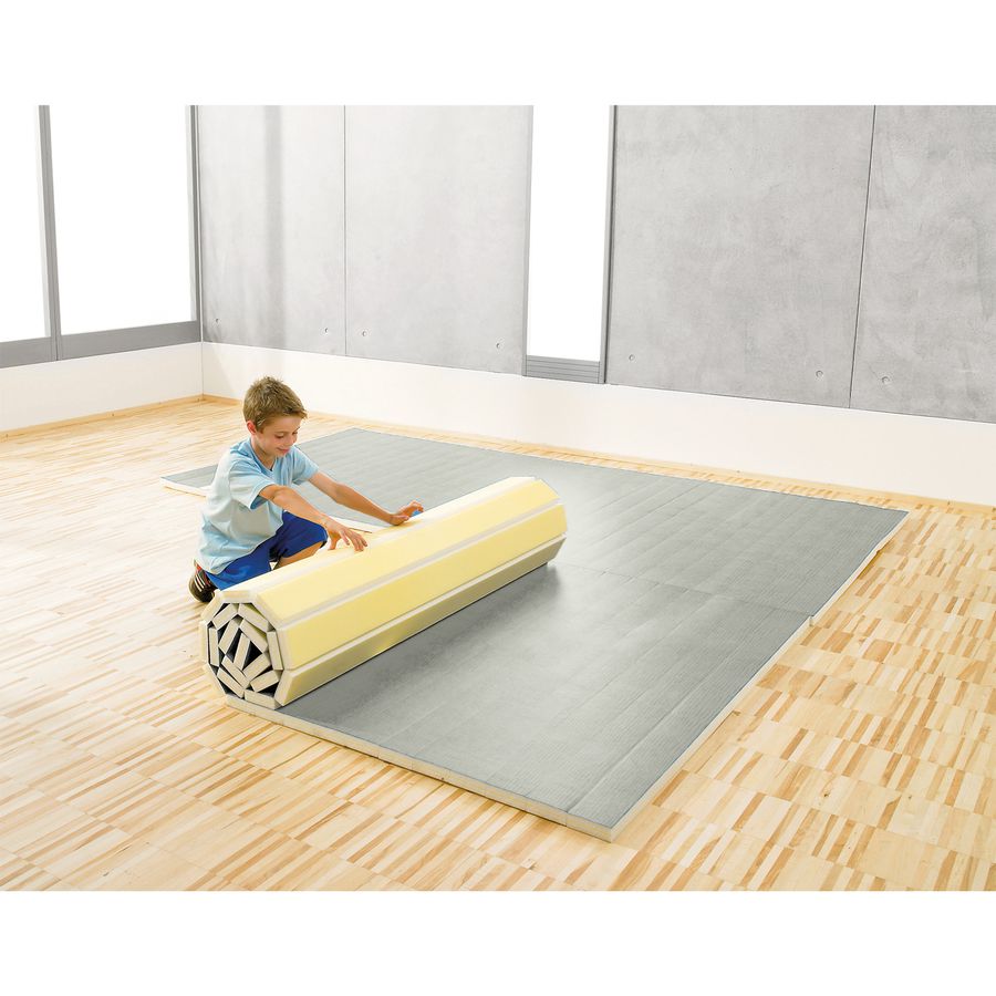 Rollmatte steingrau, L 450 x B 150 x H 3 cm, Ø 50 cm