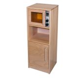 410.013.015 - Hochschrank mit Mikrowelle in Birke massiv, B 40 x H 110 x T 35 cm