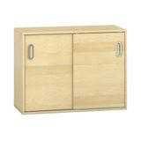 444.011.989K - Pureo Portfolioschrank mit Schiebetüren, Furnier
mit 1 Mittelwand und 2 Einlegeböden
B 100 x H 75 x T 42 cm