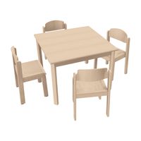 Stuhl-Tisch-Kombination, 5-teilig