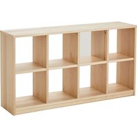 Raumteiler-Regal in K177 Buche hell, 4 x 2 Fächer, B 153 x H 82 x T 35,5 cm
