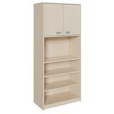 460.002.018K - Schrank ohne Mittelwand, oben Fach mit Doppeltüren, unten mit 3 Einlegeböden, B 78 x H 180 x T 40 cm