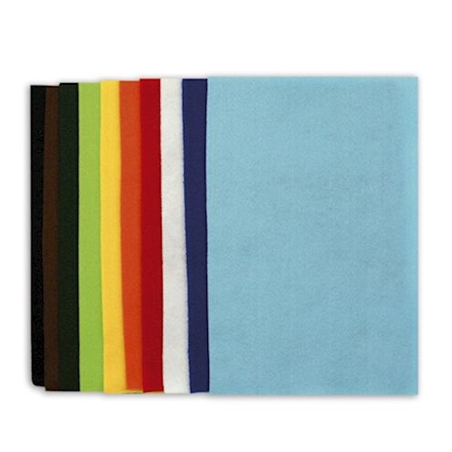 Bastelfilz, 10 Bogen 20 x 30 cm