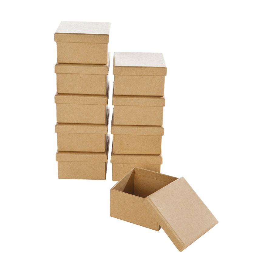 Pappboxen mini eckig, 10 Stk.