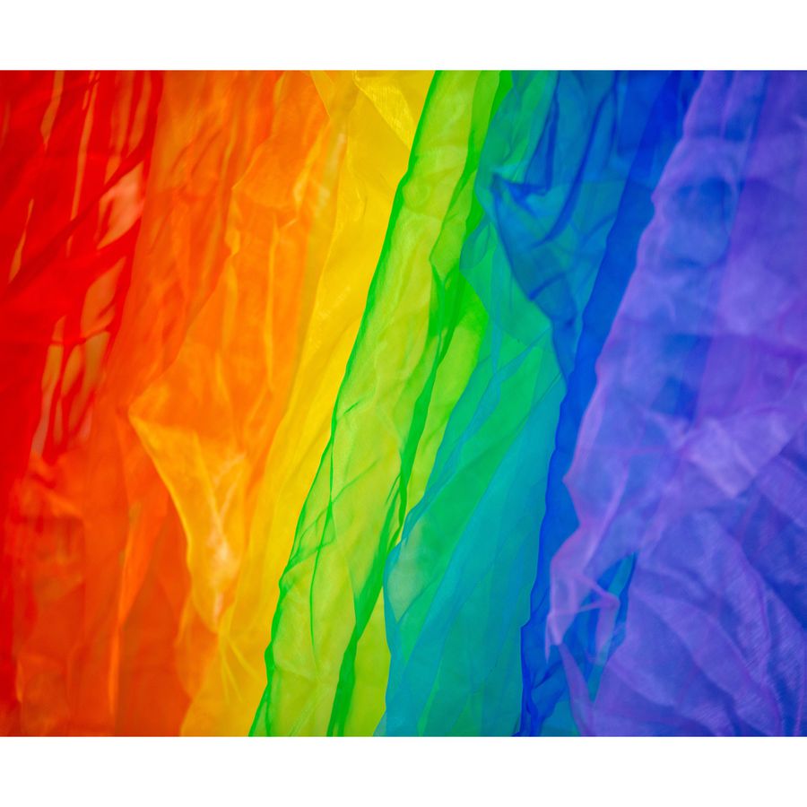 Regenbogen-Organza-Stoff