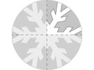 Faltblätter Eiskristalle weiss, 100 Blatt