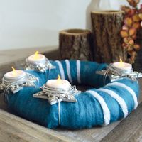 Märchenwolle-Adventskranz