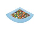 Ballbad Viertelkreis mit Kunstlederbezug, L 140 x B 140 x H 30 cm