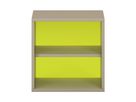 Pureo Regalschrank offen mit Acrylrückwand, Furnier, B  50 x H 50 x T 42 cm