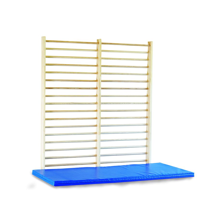 Sprossenwand Doppelfeld 200 x 180 cm mit 2x 17 runde Sprossen