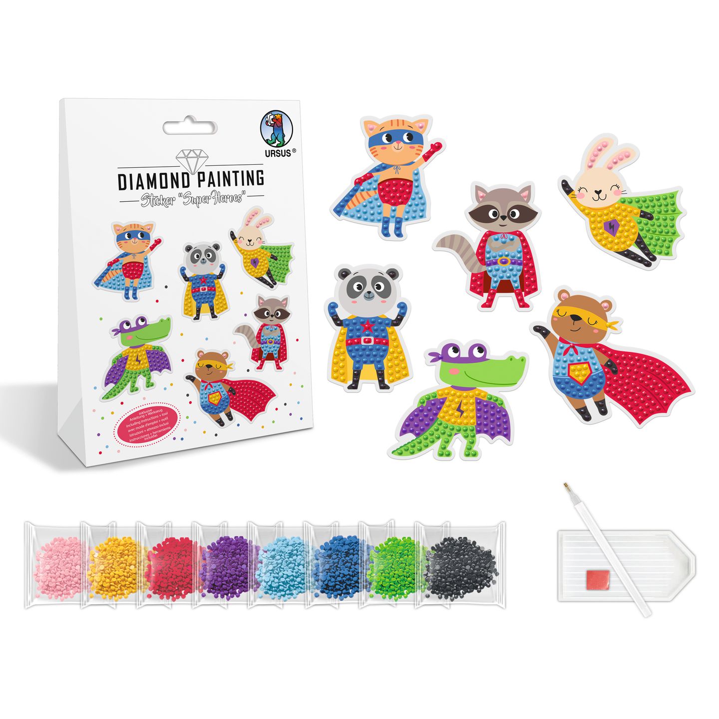 Diamond Painting Sticker Superhelden