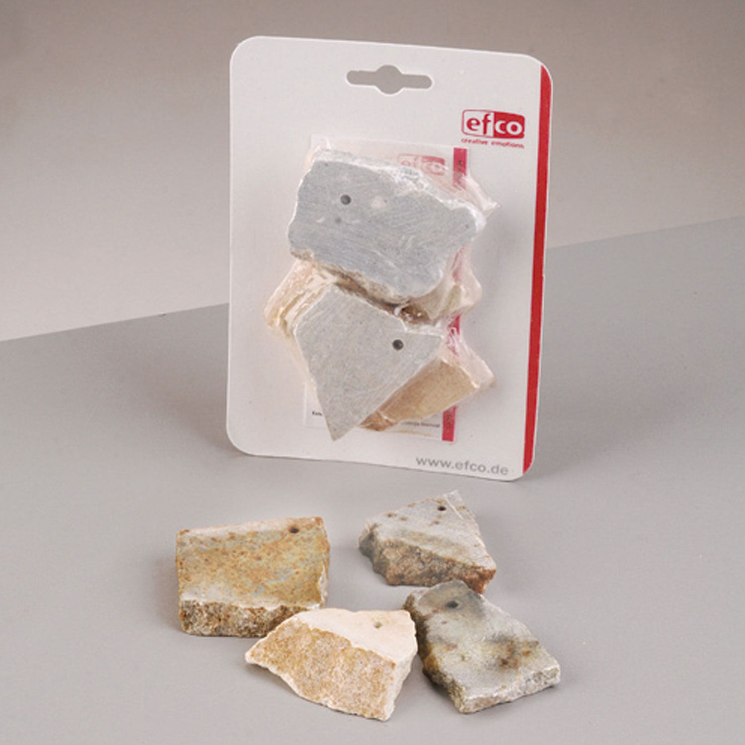 Speckstein Amulettstein- Plättchen, 4 Stk. gemischt