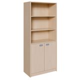460.001.988K - Regal mit Doppeltüren und Sockel, ohne Mittelwand, mit 4 Einlegeböden, B 78 x H 180 x T 40 cm
