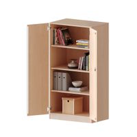 Doppeltürenschrank mit Sockel und 3 Einlegeböden, Türen abschliessbar, B 80 x H 154 x T 40 cm