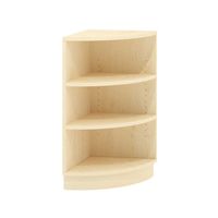 Viertelkreisregal offen mit Sockel, Dekor, B 40 x H 80 x T 40 cm