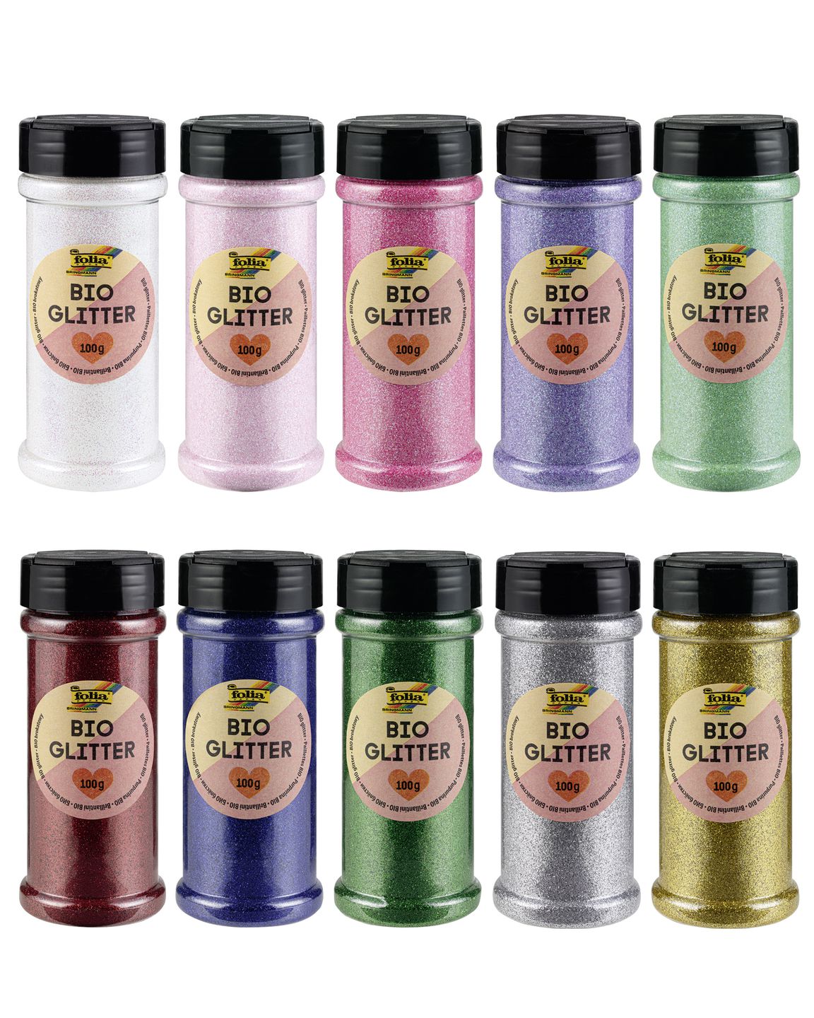 BIO Glitter 100 g silber