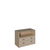 Schrank mit 4 Schubladen und oben ein Regal, B 78 x H 60 x T 40 cm