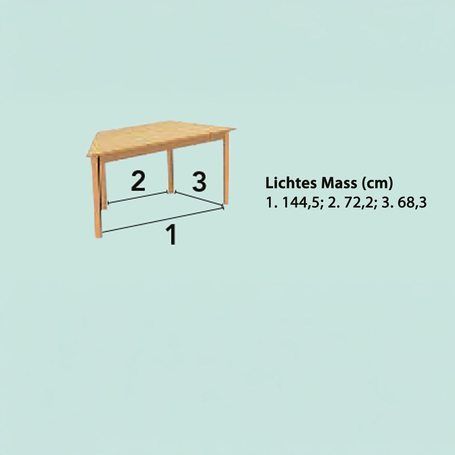 Trapez-Tisch modo, B 160 x S 80/80/80 cm