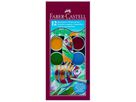 Deckfarbkasten, 12 Farben mit Pinsel