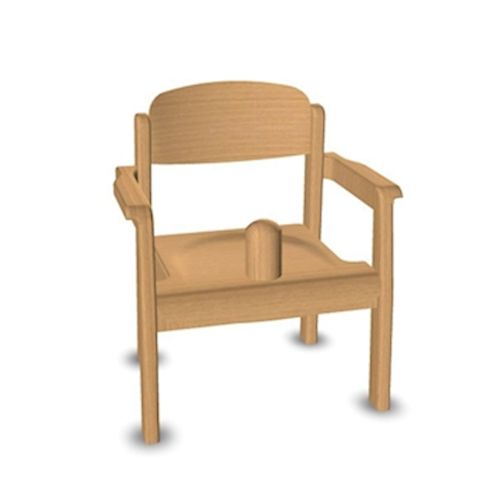 Armlehnenstuhl Favorit natur mit Sitzknopf