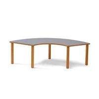 Allround-Tisch Drittelkreis, B 173,2 x H 57,5 x T 80 cm, HPL-Belag, Gleiter