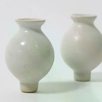 Steckfigur Vase weiss