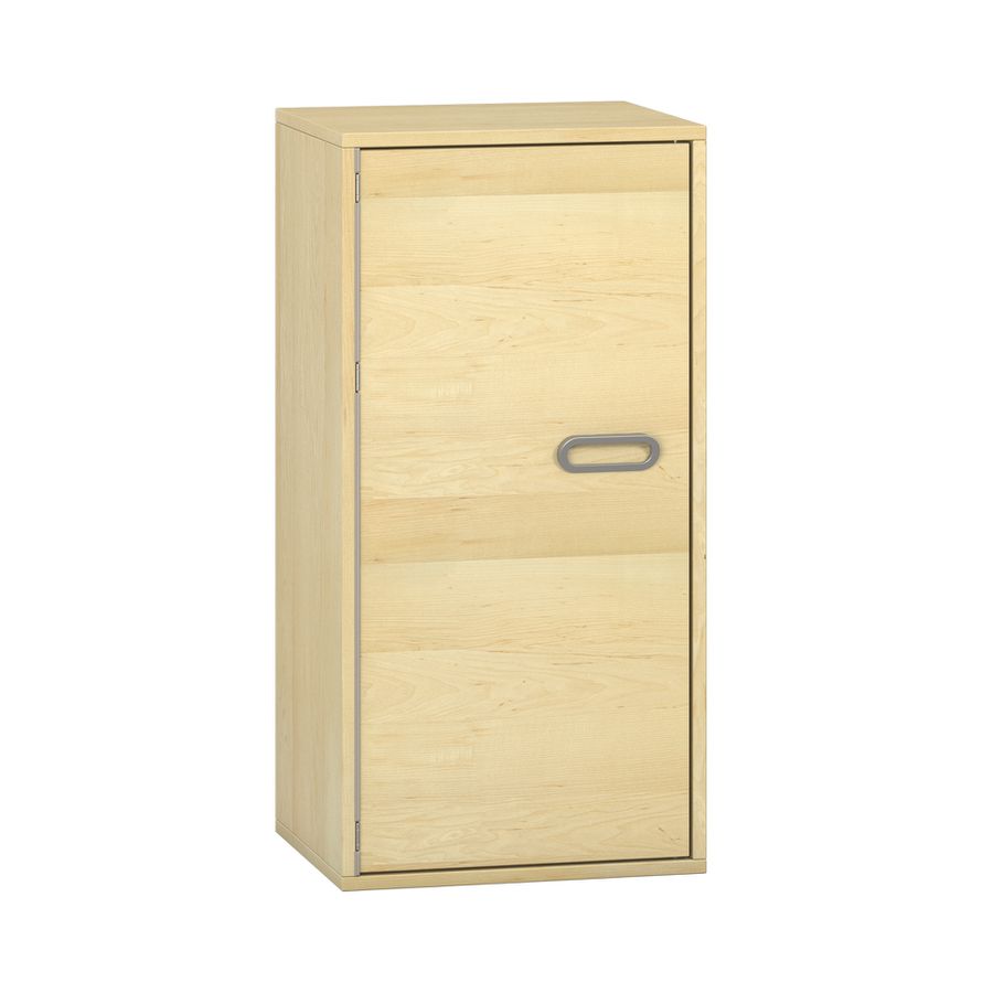 Pureo Türenschrank, Griff rechts, Scharnier links, Furnier mit 2 Einlegeböden B 50 x H 100 x T 42 cm